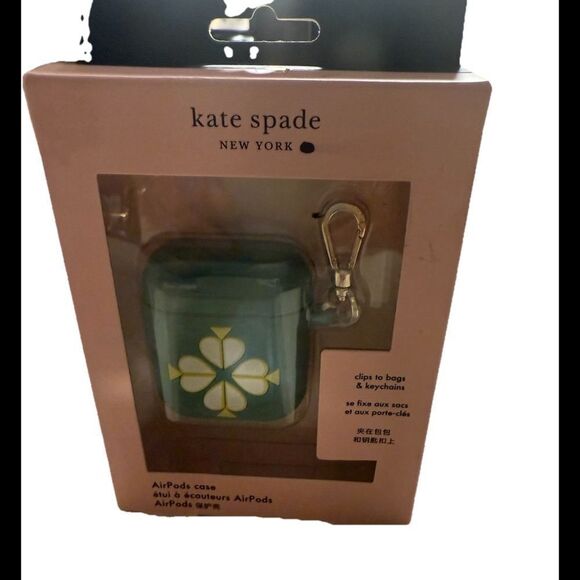 kate spade Other - Kate Spade Spade Patterned Silicone Green Airpod Case